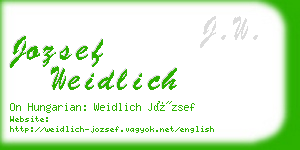 jozsef weidlich business card